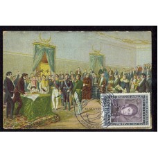 CENTENARIO 1810 - 1910 PATRIOTICA ANTIGUA TARJETA POSTAL SAN MARTIN